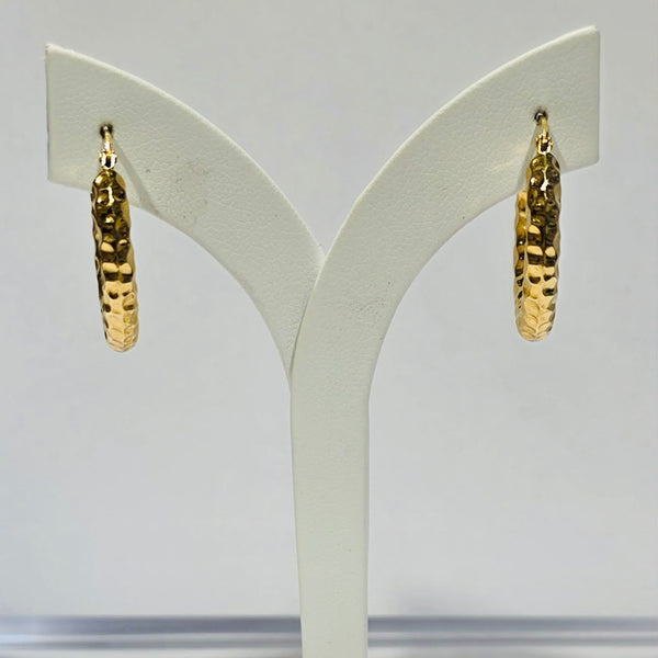 Créoles en Or Jaune 18 Carats avec Fermoir Intérieur