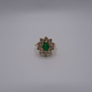 Bagues Marguerite en Or Jaune 18K Taille-53