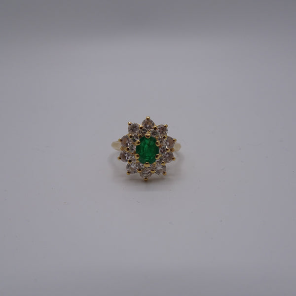 Bagues Marguerite en Or Jaune 18K Taille-53