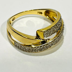 Bagues en or jaune 18 K avec diamants