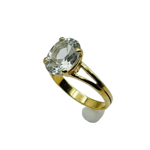 Bague Solitaire en Or Jaune 18k - 1.82 G