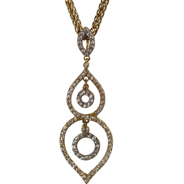 Collier Princesse avec Diamants en Or Jaune 18K