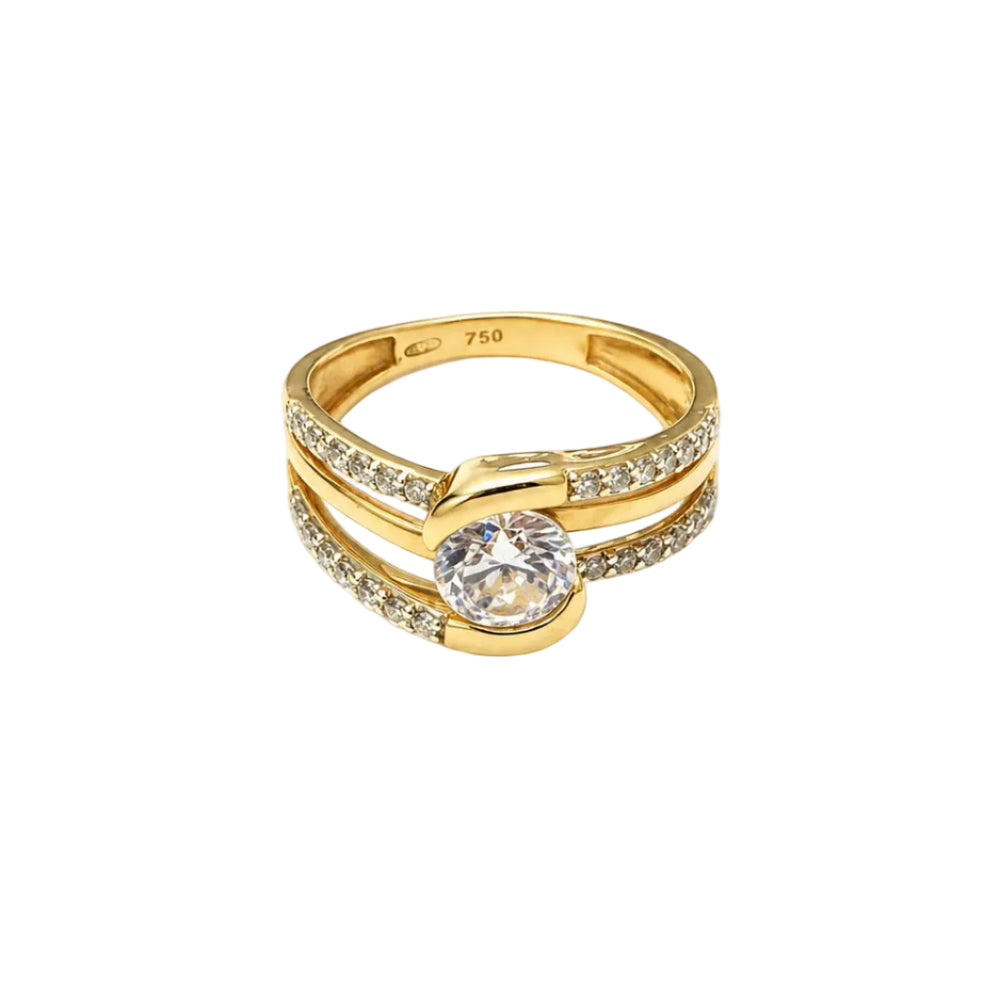 Bague en Or Jaune 18K - Taille 52 - 3.70G