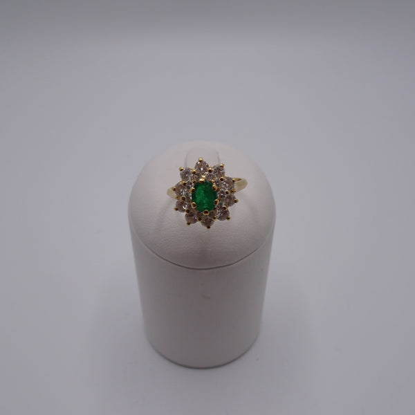 Bagues Marguerite en Or Jaune 18K Taille-53