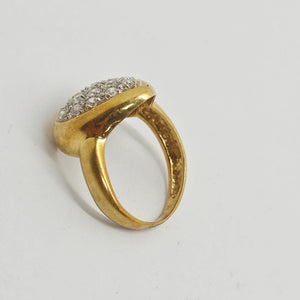Bague Ancienne Or Jaune 18 Carats avec Oxyde
