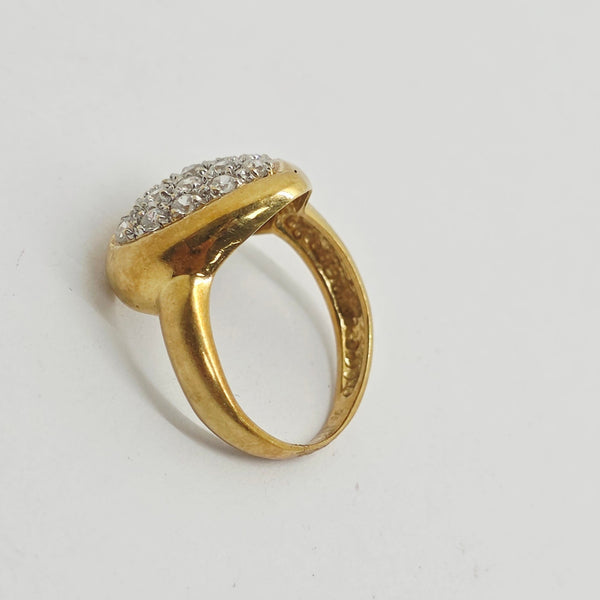 Bague Ancienne Or Jaune 18 Carats avec Oxyde