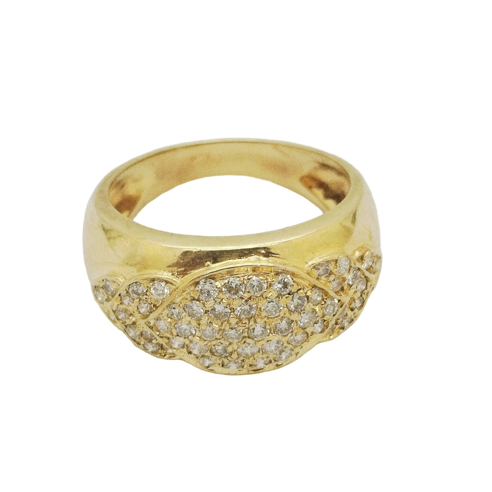Bagues en or jaune 18k avec diamants