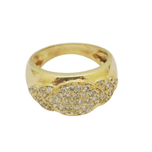 Bagues en or jaune 18k avec diamants