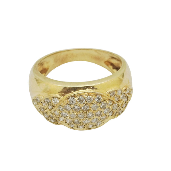 Bagues en or jaune 18k avec diamants