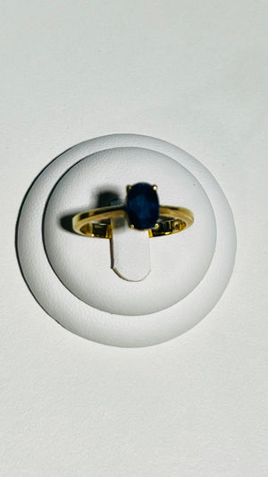 Bague Solitaire en Or Jaune 18K - Taille 57 - 3.15 Grs
