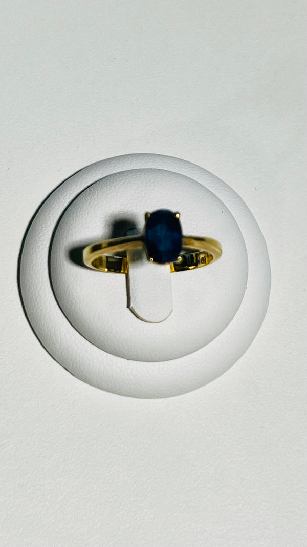 Bague Solitaire en Or Jaune 18K - Taille 57 - 3.15 Grs