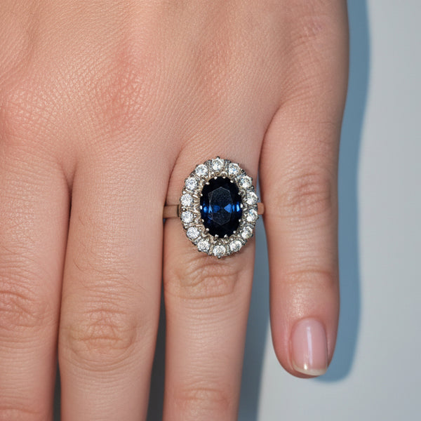 Bague Marguerite en Or Blanc 18k - 4.38 G