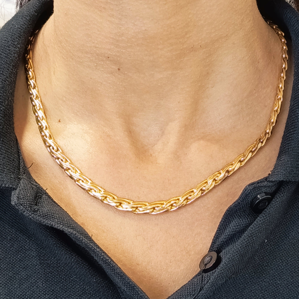 Collier Princesse Or Jaune Palmier 18 K