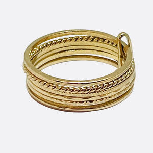 Bague semainier en Or 18K - Taille 51 - 4.03G
