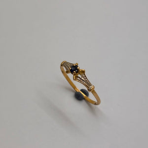 Bague en or jaune et or blanc 18K - taille 54