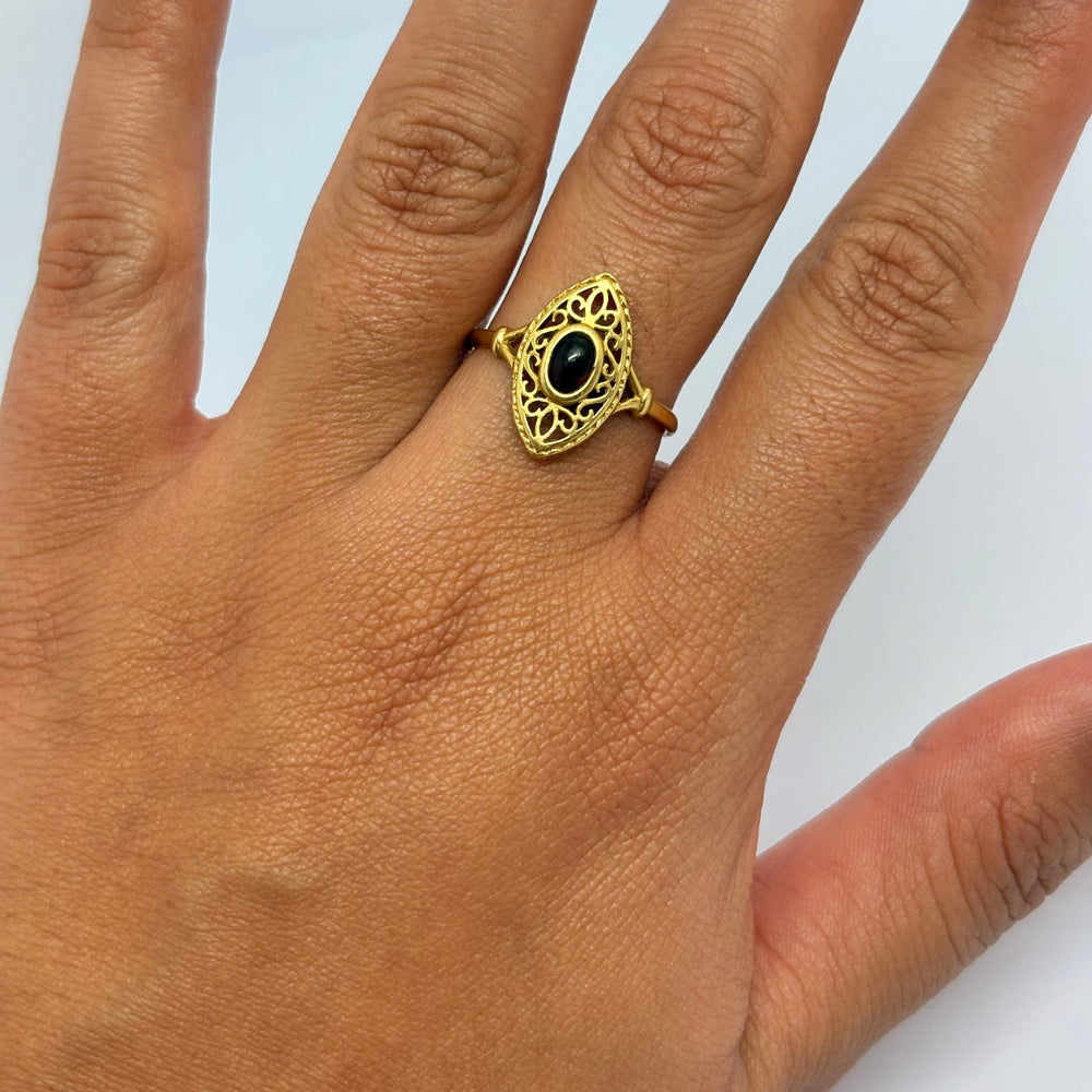 Bagues Marquise en Or Jaune 18 Carats
