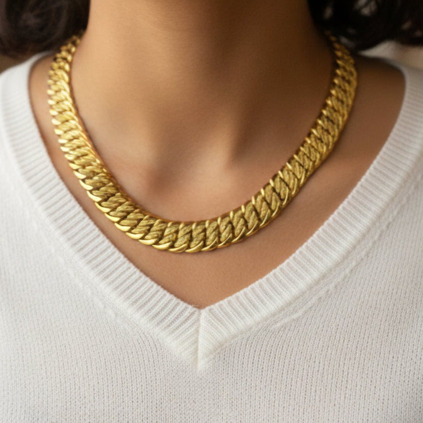 Collier Ras du Cou Or Jaune 18 K - 52 G