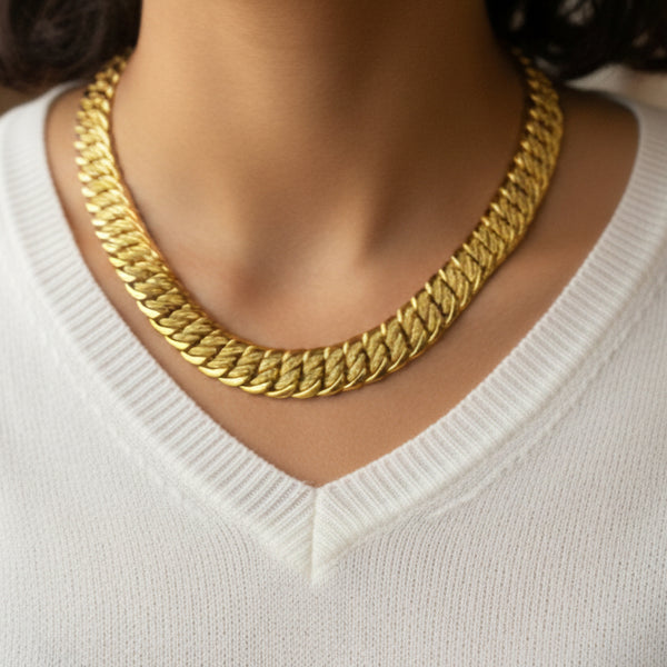 Collier Ras du Cou Or Jaune 18 K - 52 G