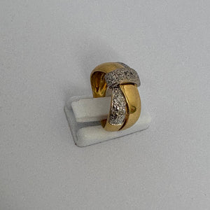 Bague Tank en Or Jaune 18 K - Taille 52
