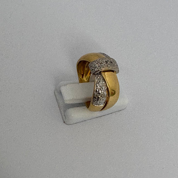 Bague Tank en Or Jaune 18 K - Taille 52