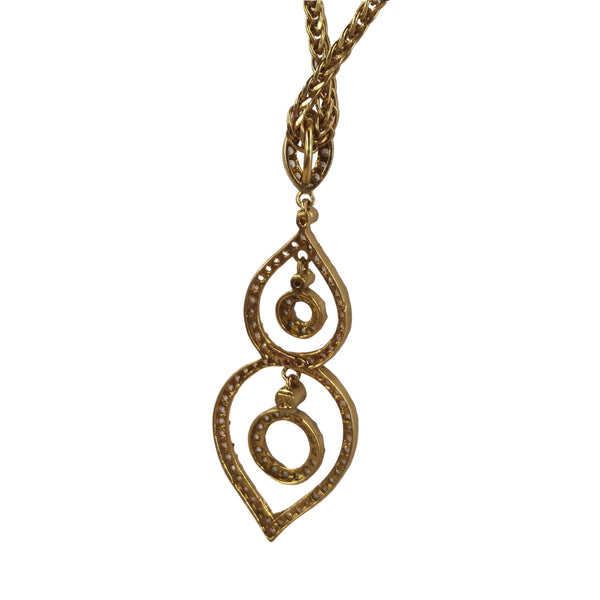 Collier Princesse avec Diamants en Or Jaune 18K