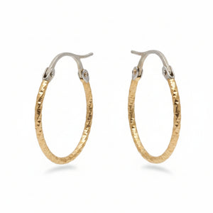 Créoles martelées en Or Jaune 18k