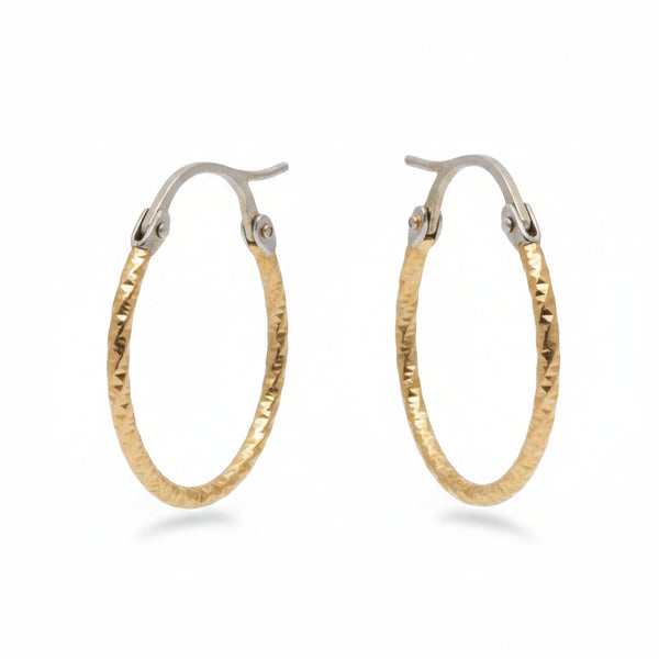 Créoles martelées en Or Jaune 18k