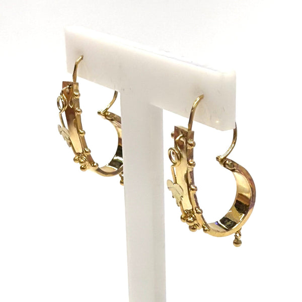 Boucles d'oreilles Or Jaune Dormeuses 18k 3.20 Grs
