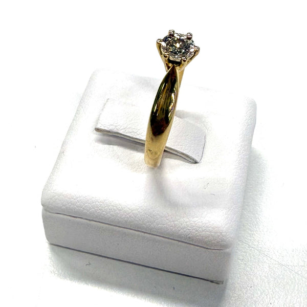 Solitaire en Or Jaune 18k Taille-53