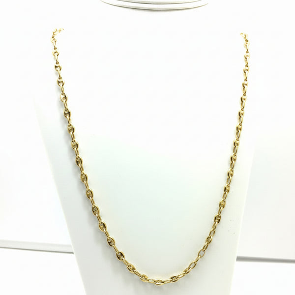 Collier Grain de Café en Or Jaune 18K