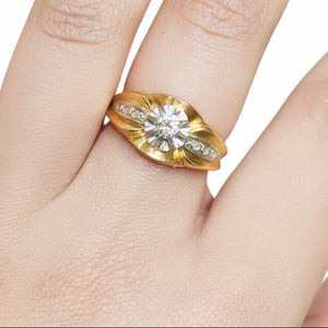 Bague Ancienne en Or Jaune 18 K - Taille 51 -  3.70 G