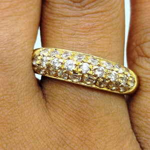 Bague Or Jaune 18 Carats avec Oxyde de Zirconium