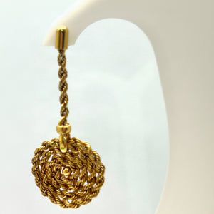 Boucles d'oreilles pendantes en or jaune 18 K