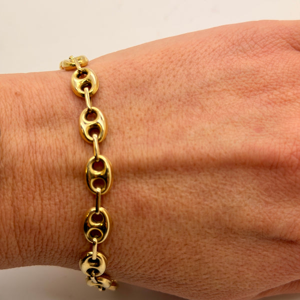 Bracelet Gourmette en Or Jaune 18K - 6.24G - 21CM