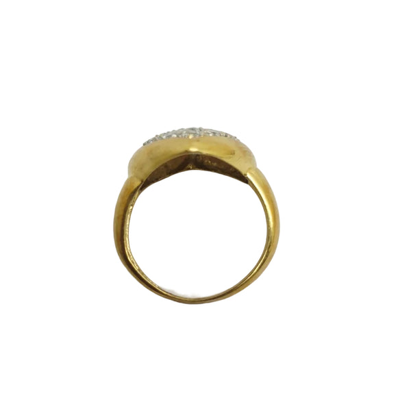 Bague Ancienne Or Jaune 18 Carats avec Oxyde