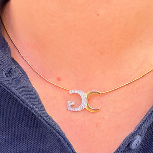 Pendentif en Or Jaune 18k en diamants