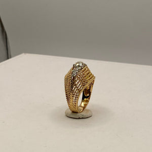 Bague Ancienne en Or Jaune 18K Taille-57