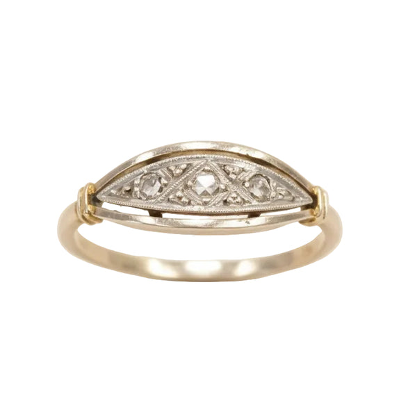 Bague en or blanc 18 K - Taille 53 - 3.58 G