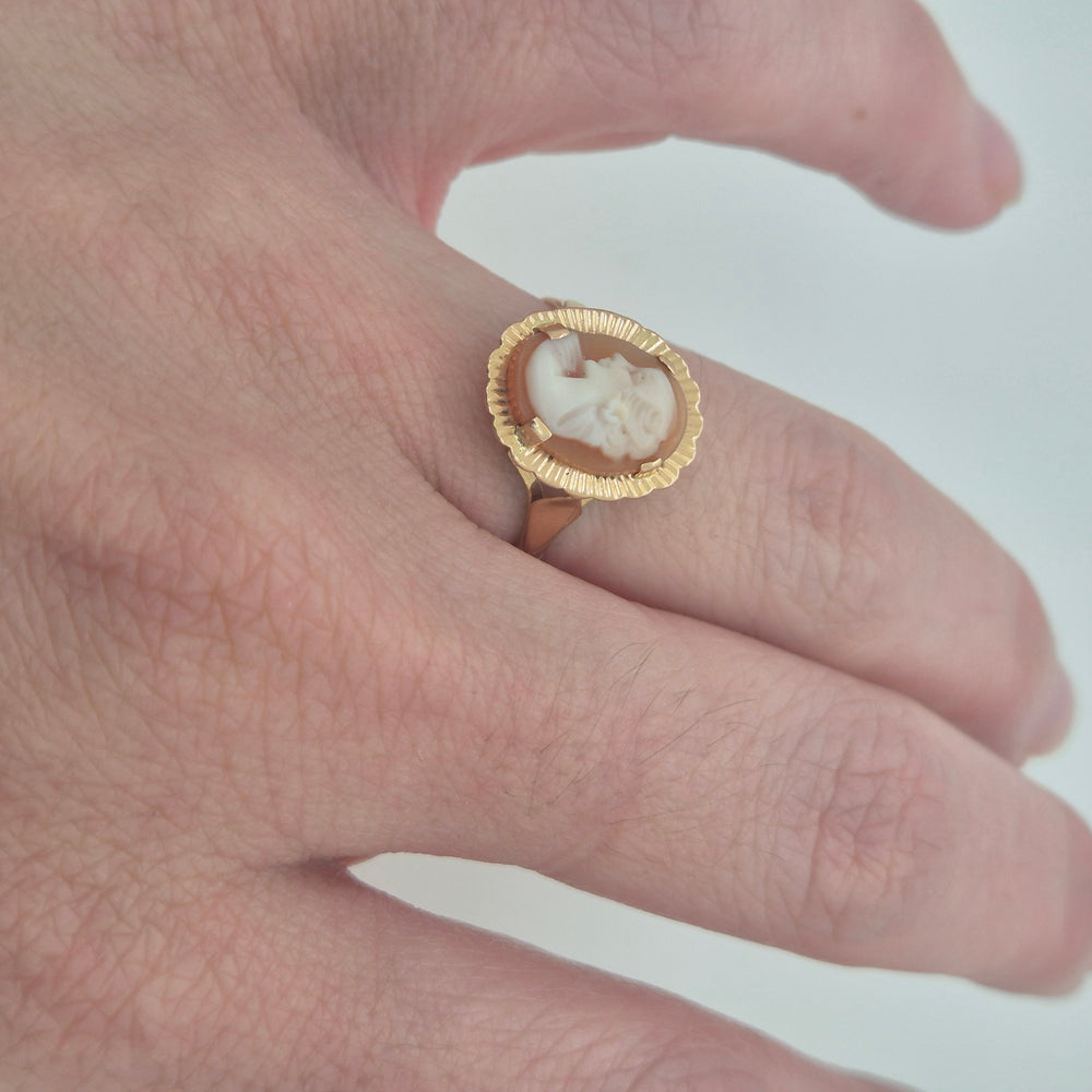 Camée en Or Jaune 18 Carats - Taille 51