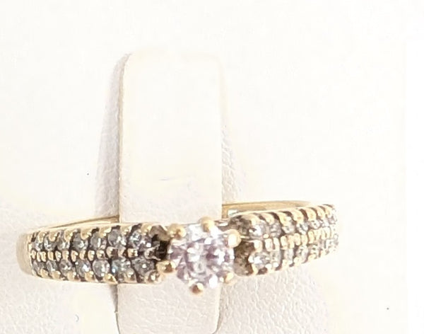 Bague Solitaire Or Blanc 18K  4.95 Grs - Taille 54