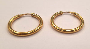 Boucles d'oreilles Créole Or jaune 18K dormeuses