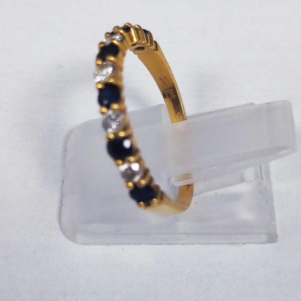 Bague demi tour en Or jaune 18K - Taille 53