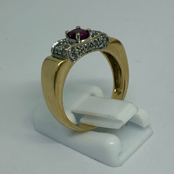 Bague en Or Jaune et Gris 18K - Taille 54 - 6.02G