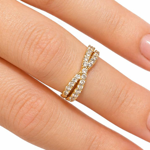 Bague en or jaune 18 K - Taille 56 - 3.12 G