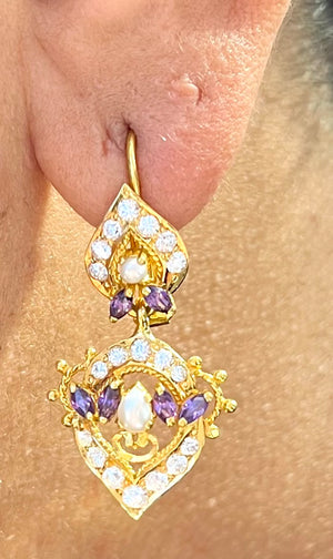 Boucles d'oreilles en or jaune 22K - 6.57 Grs