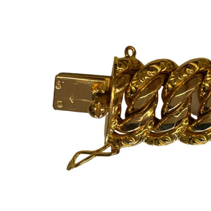 Bracelet en Or Jaune Maille Américaine 18K
