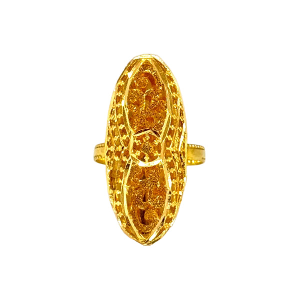 Bague ancienne en Or Jaune 21K - 3.70Grs - T55