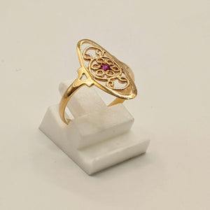 Bagues ancienne en Or Jaune 18 K - Taille 54.5 - 2.06 G
