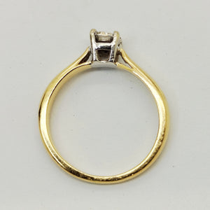 Bague Solitaire en Or Jaune 18 K - 3.07 G