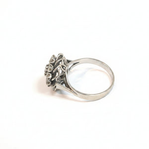 Bague Chou en Or Blanc 18k - 4.31 G - Taille : 54